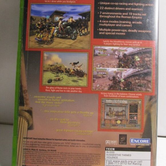 Original Xbox Video Game: Circus Maximus - Chariot Wars,  Brand New / Sealed